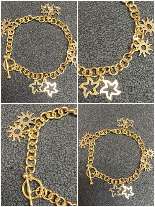 Златни синджири гривни плочка 14к 585 gold zlatni zlato