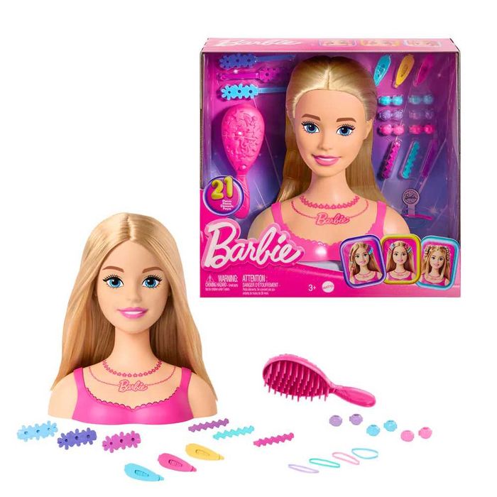 Кукла Barbie Барби голяма Глава за прически фризьорски салон