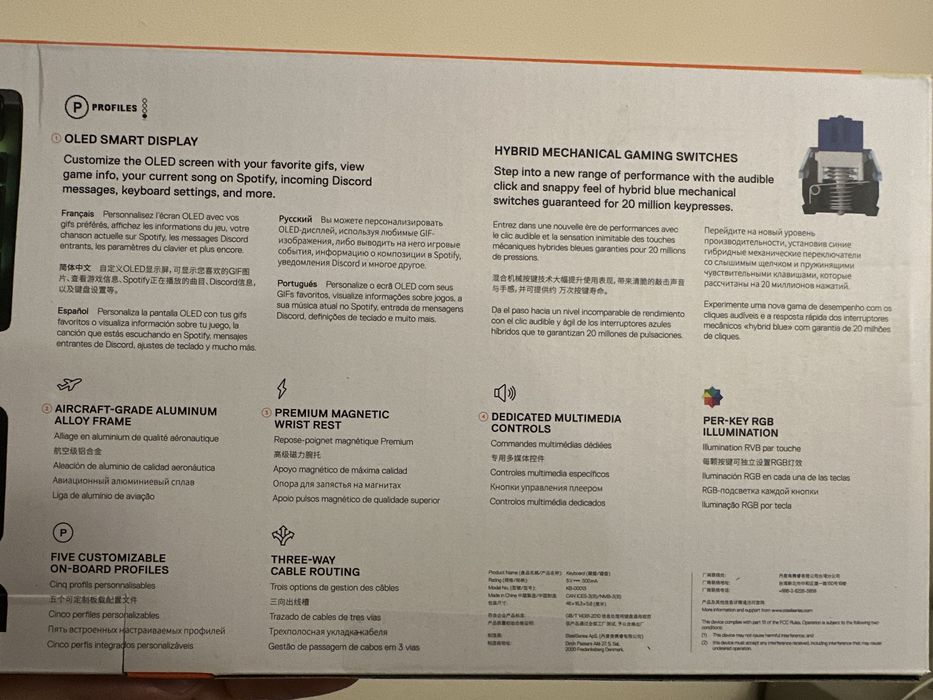 Tastatură gaming rgb Steelseries apex 5 noua sigilata