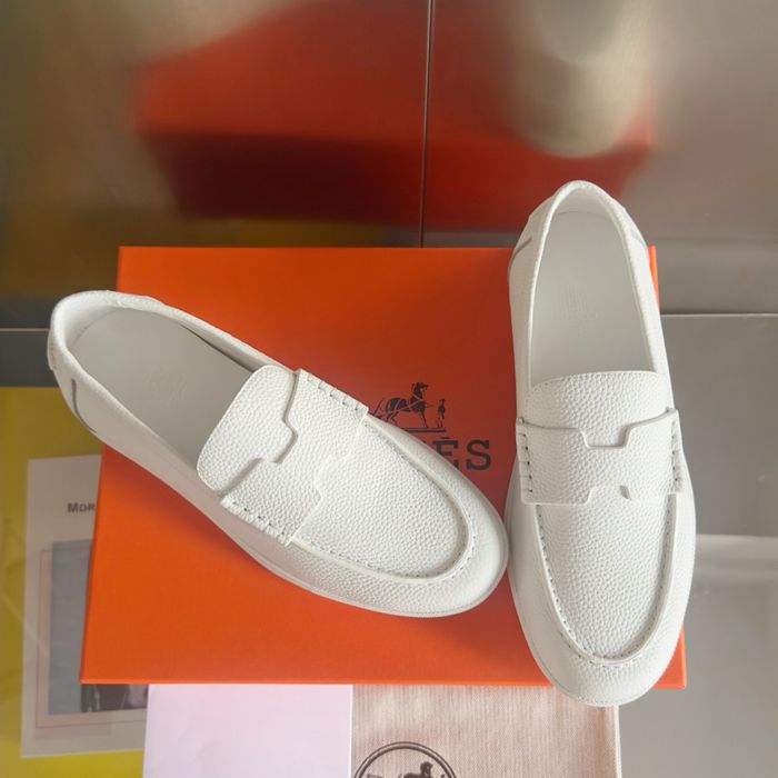 Mocasini Hermes White Originali ! Premium Luxury -Piele naturala 100% -Colectia noua