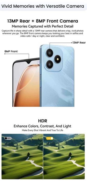 Смартфон Blackview Wave 9C Android 15 Face ID 128GB Нов