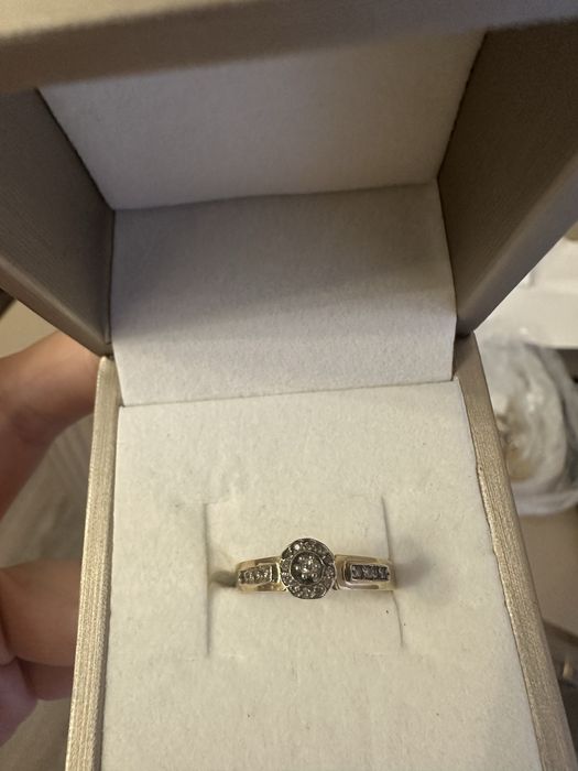 Кольцо 585’ с бриллиантом