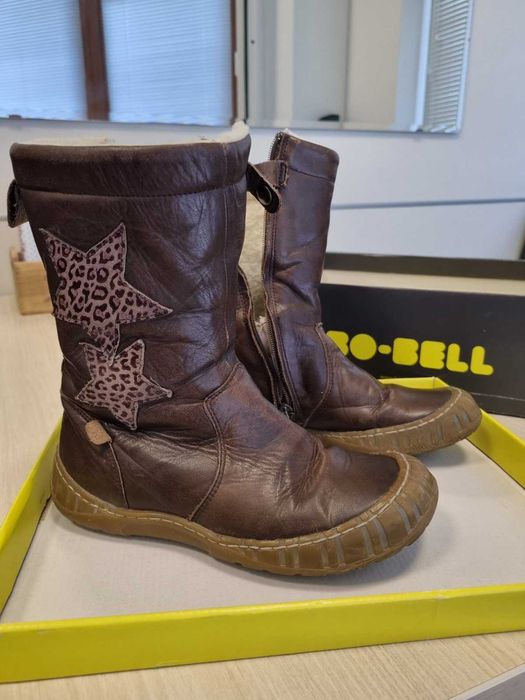 Детски ботуши от естествена кожа