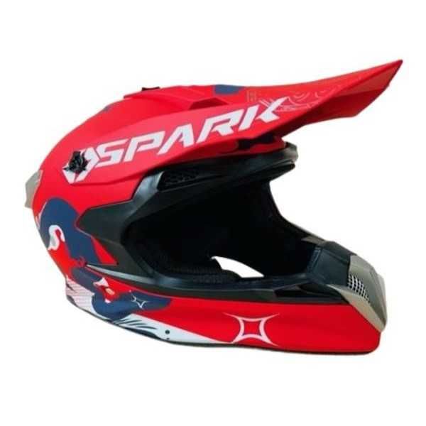 Кросова каска, За мотор, Атв, Велосипед, S, M и L размер, Червен