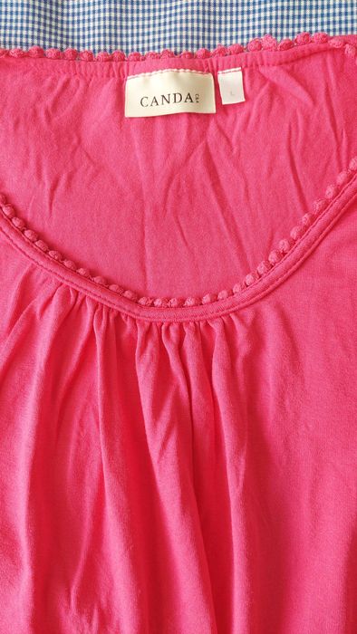 Розова лятна блуза с къс ръкав