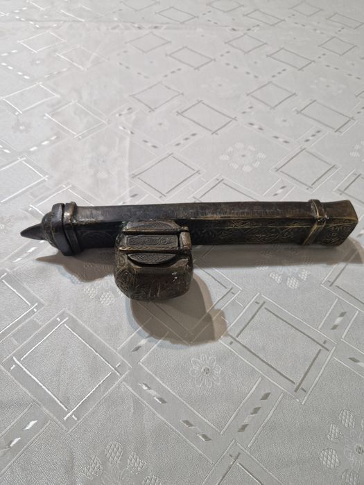 Уникален огромен антикварен османски дивид мастилница
