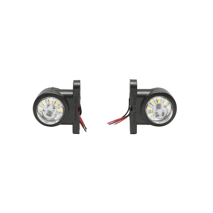 Lampa gabarit rotativ laterala LED alba-rosu 12-24V ERK
