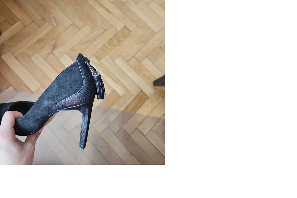 Pantofi Ted Baker 37, purtați o data, negri, piele