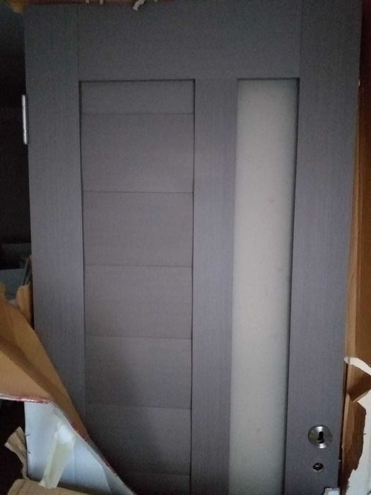 Usa interior cu geam, BestImp (Dedeman), dreapta, gri, 78 x 203 cm