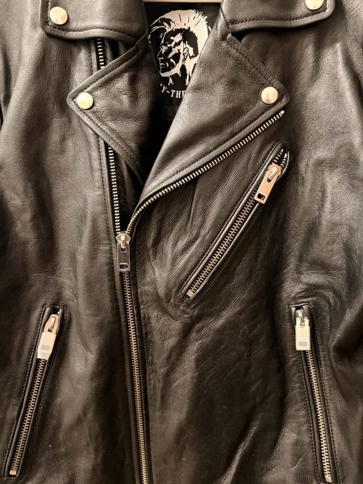 Оригинално мъжко кожено яке Diesel XL – 100% Lambskin – като ново