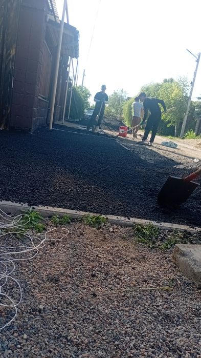 Каток дорожная работа