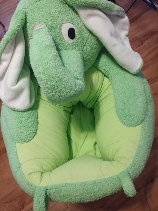 Музикален пуф зелено слонче (MNBABYSEAT)