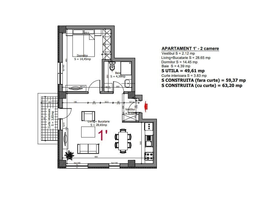Apartamente 2 camere zona Maramures | 52mp | Finalizat  Demisol inalt