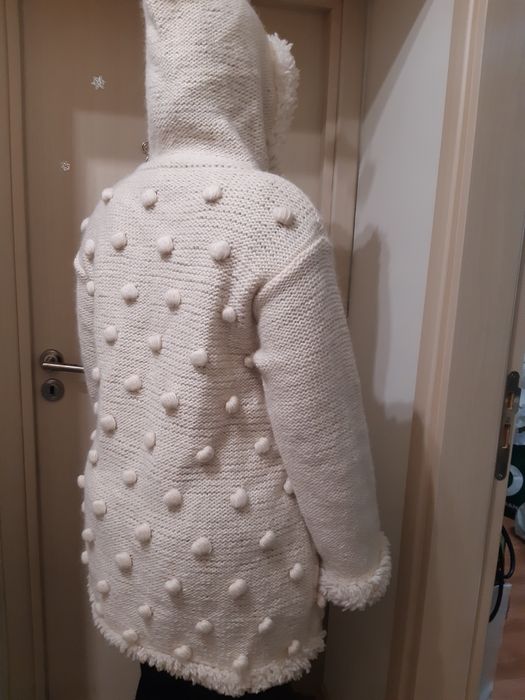 ВЪЛНЕНИ дълги жилетки с качулка,No46,ръчно плетиво