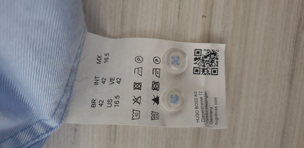 Hugo Boss Len / Organic Cotton Slim  / 42 - L - 16 /1/2 НОВО! ОРИГИНАЛ