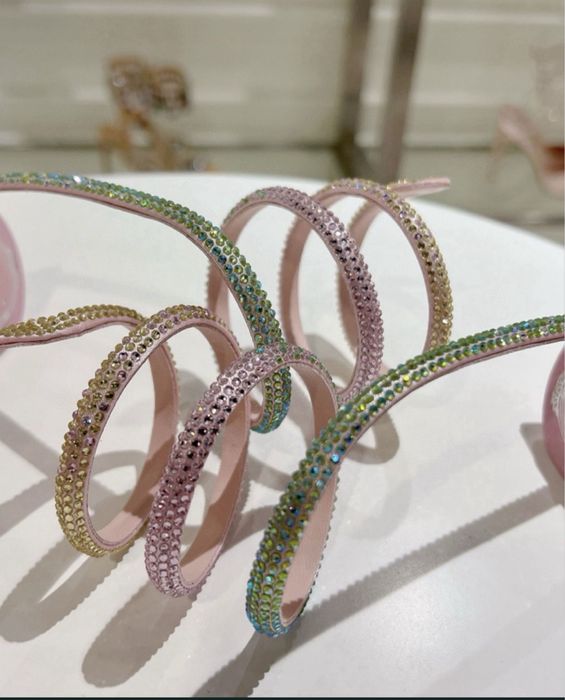 Sandale Rene caovilla piele naturala pe stoc