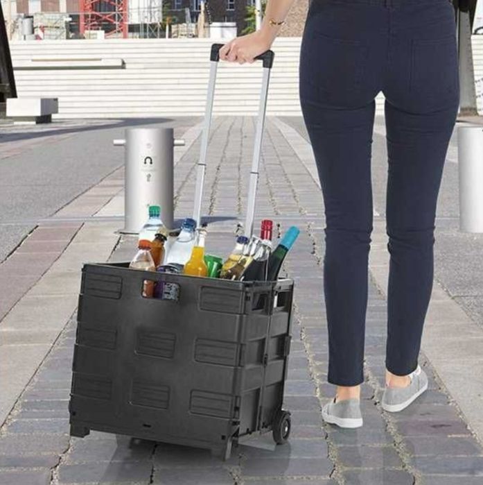 Сгъваема касетка / количка за пазаруване