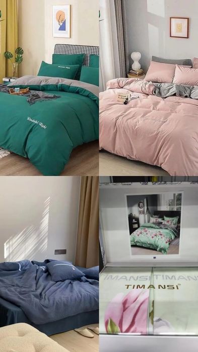 Текстиль.Комплект постели,салфетки,покрывало