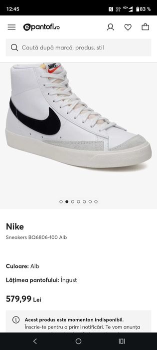 Nike blazer mid '77 vintage white