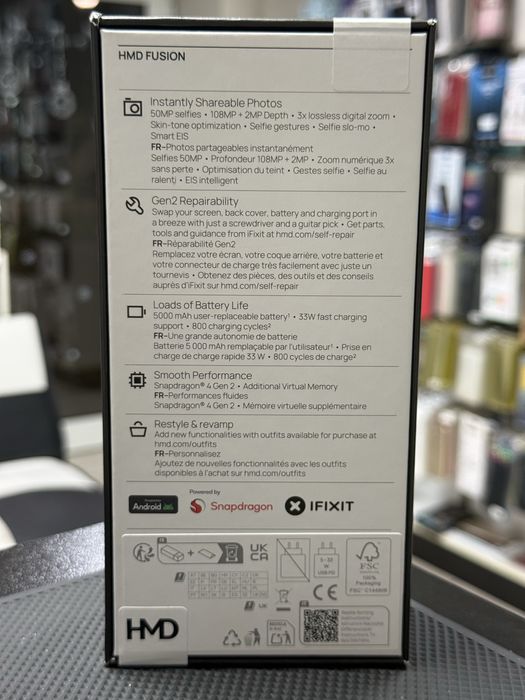 HMD Fusion 5G,Noir/Czarny,256GB/8GB RAM *ЧистоНов*3Г Гаранция*