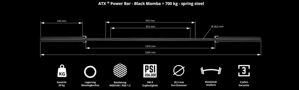 Олимпийски Лост 220 см, 20 кг | Power Bars Натоварване + 700 кг | Щанга за Фитнес | Лостове
