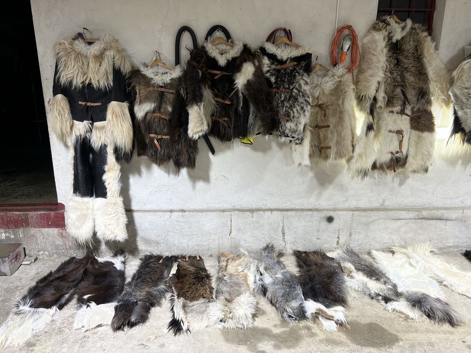 Masti Krampus  -costume blana naturala