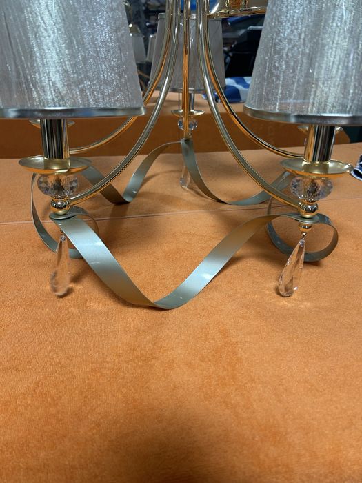 2 чешские люстры с хрустальными подвесками