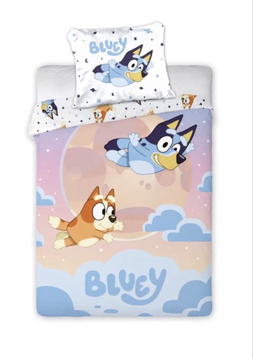 Детски спален комплект от две части Bluey Dream Flight, Блуи – спално бельо за единично легло