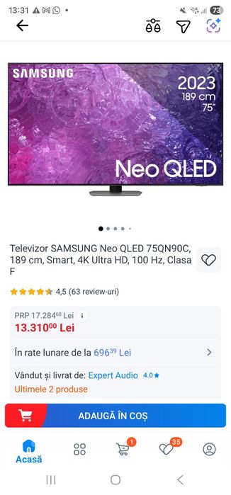 Samsung Tv Neo Qled 75QN90C