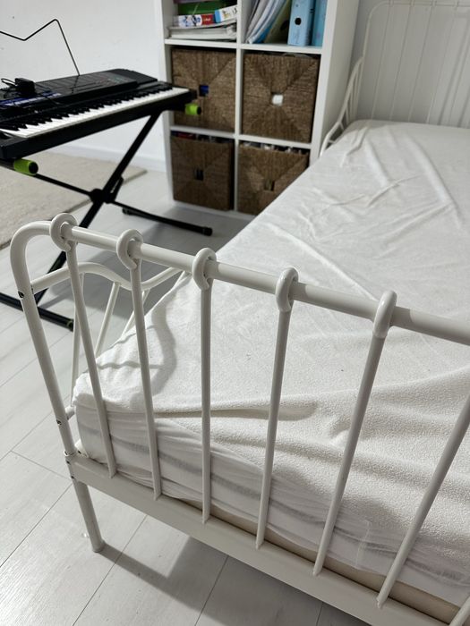 Vand pat IKEA reglabil 140-200 cm alb -fier forjat