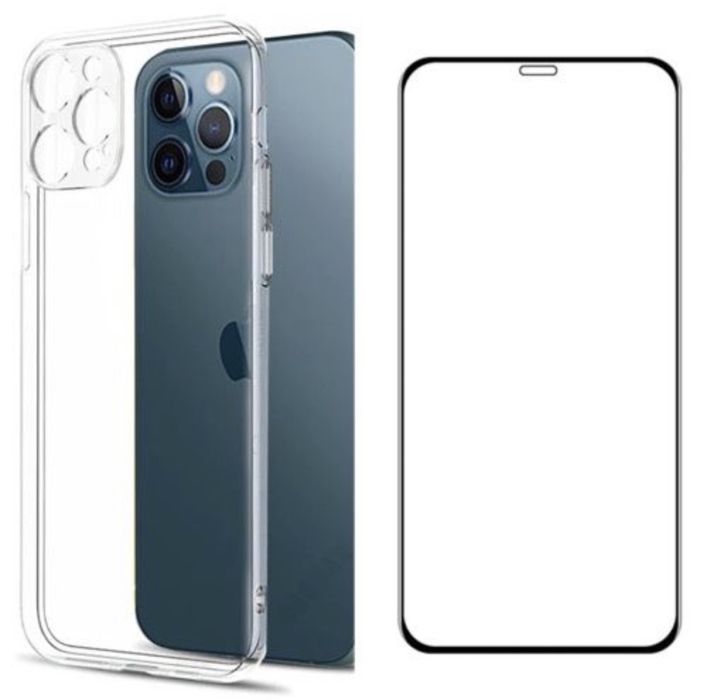 Husa Silicon Protectie Camera si Folie Sticla Iphone 12 13 14 PRO MAX
