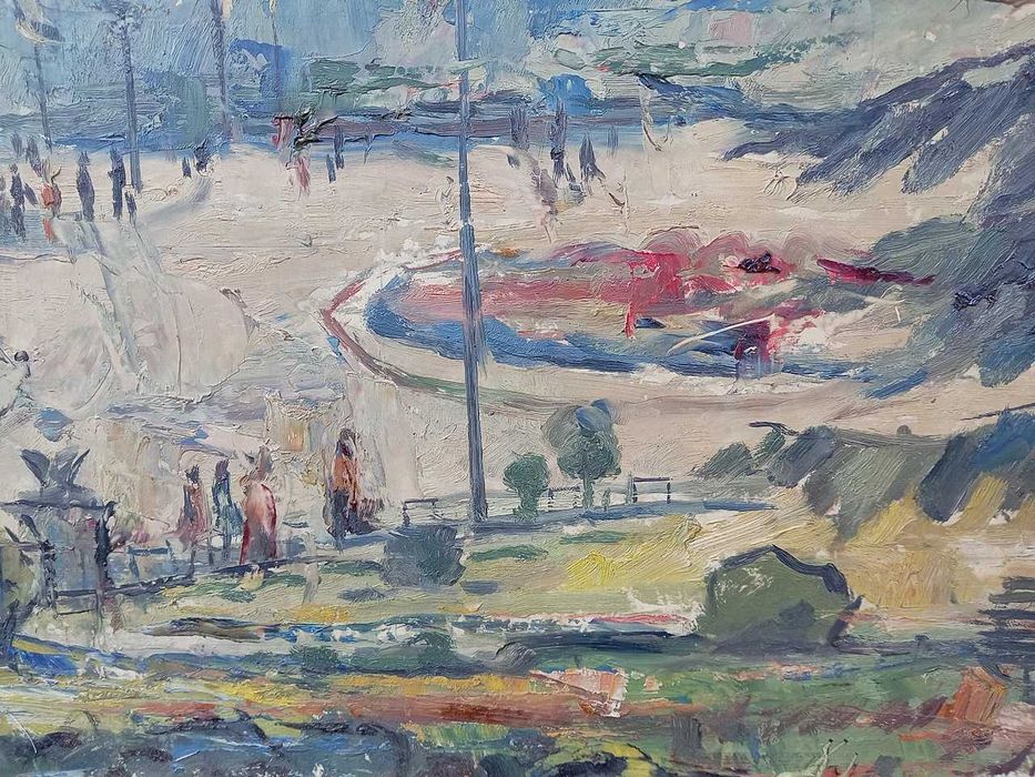 Tablou vechi -  Sovata - semnat si datat Adamiu `969