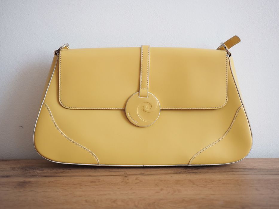 Geantă damă Pierre Cardin, piele ecologică, galbenă