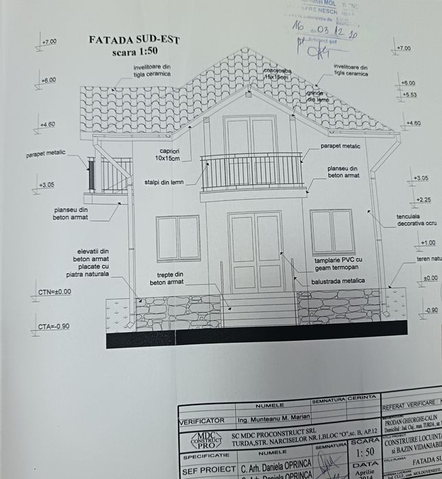 Teren intravilan cu FUNDAȚIE și proiect