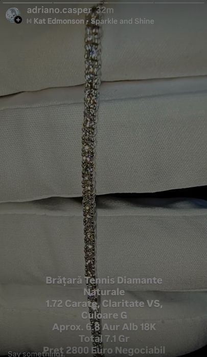 Brățară Tennis Diamante 1.72 carate