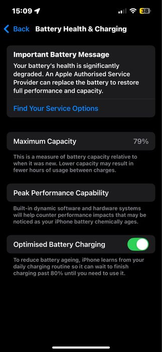 Iphone 14 79% sanatate inca este in garantie altex