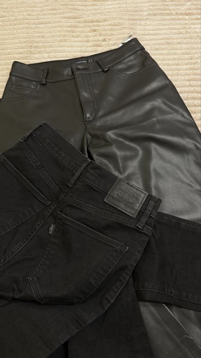 Дънки и кожени панталони Zara, Levi's , Bershka