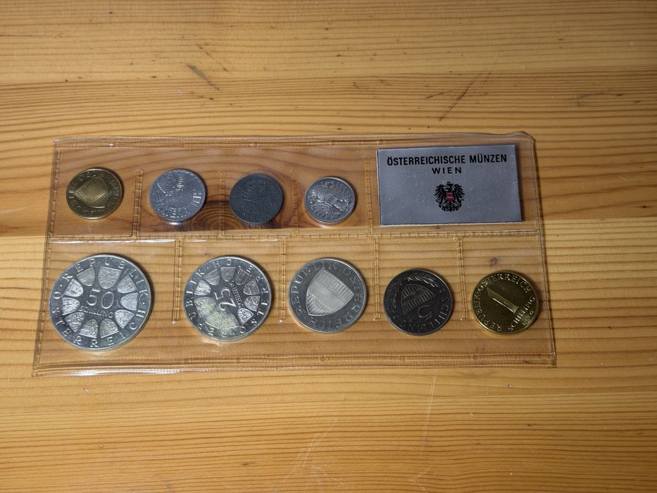 Set Monede Proof Austria 1970 Vienna Mint - Argint Schilling Complet