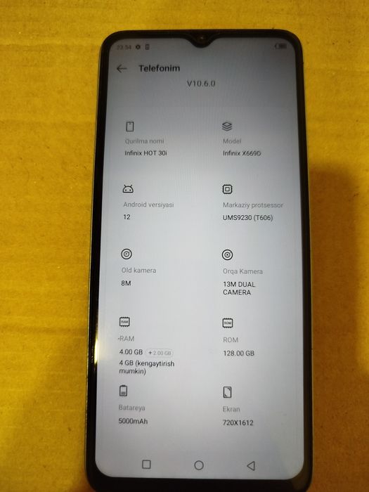 Infinix Hot 30i 
Holati yaxshi, hamma funksiyasi is