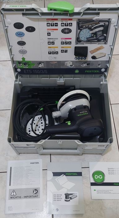 Ексцентрик шлайф "FESTOOL" ETS 150/5, Ъглошлайф "BOSCH" 125mm,1100w