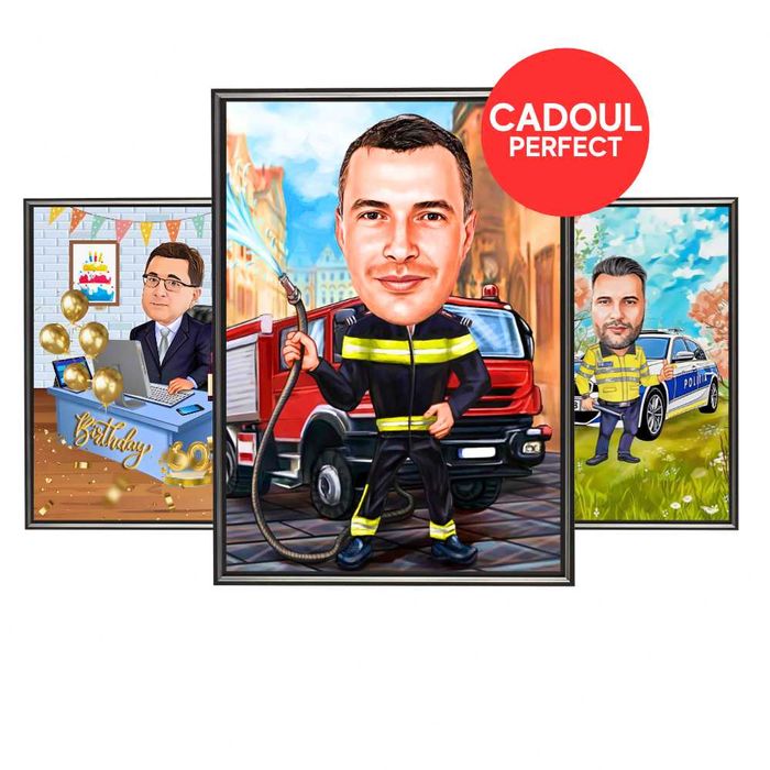 Tablouri Caricaturi Portrete la Comanda Cadou Femei Barbati Cuplu