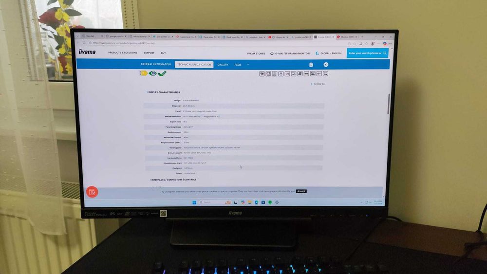 Monitor IIyama ProLite 23.8 inch FHD IPS  100 Hz