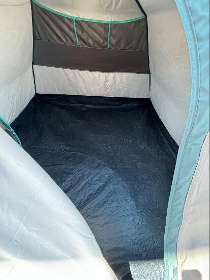 Cort de camping 3 locuri, Mh100 gri - No - produs resigilat Decathlon