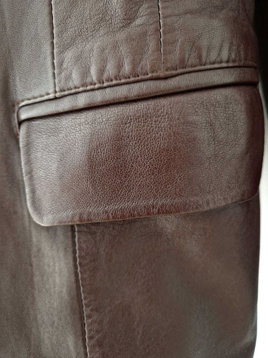 Sacou din piele grena măs.S