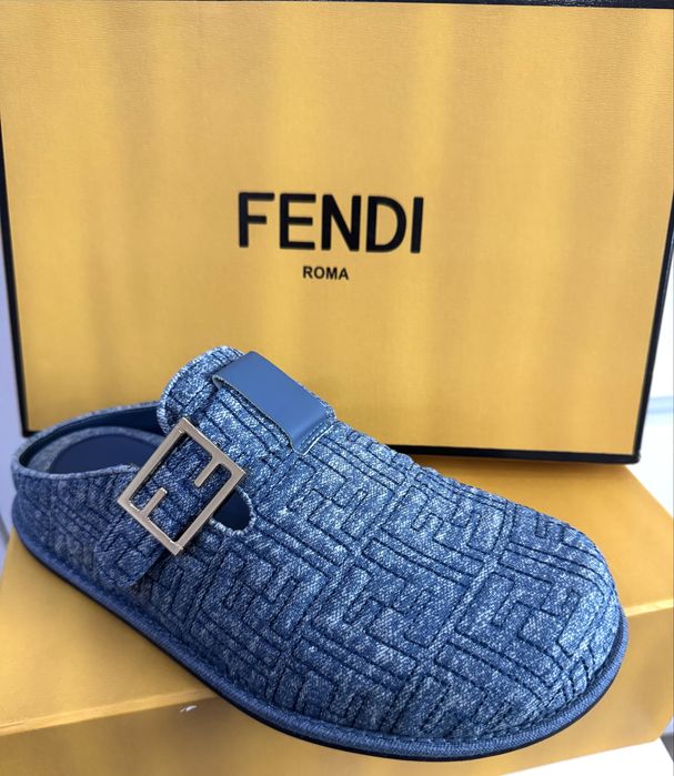 Fendi Feel FF-motif mules