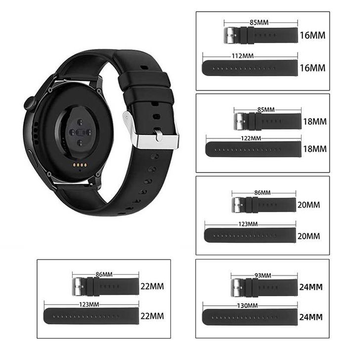 X30 Силиконова каишка Apple Huawei Galaxy Watch Xiaomi Garmin Amazfit