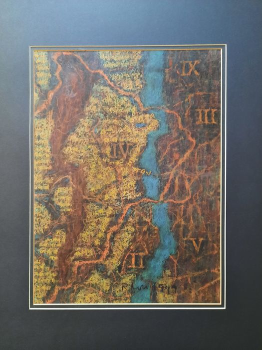 Tablou "Tărâmuri XXXIX", autor Aureliu Răzvan İonescu (1935-2016)