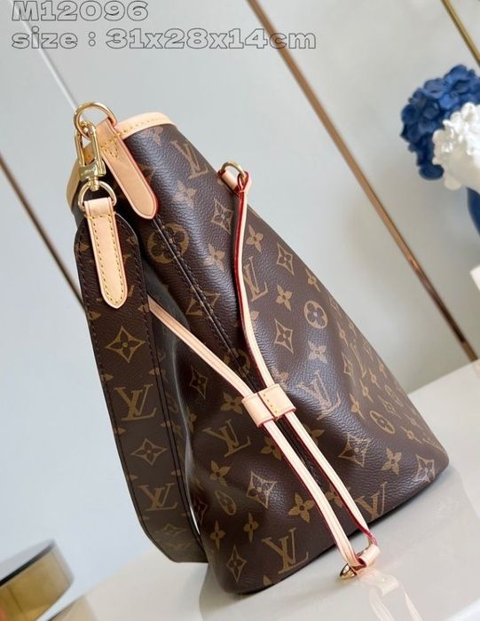 Geanta piele naturala,model Neverfull,saculet,card,certificat,etichetă