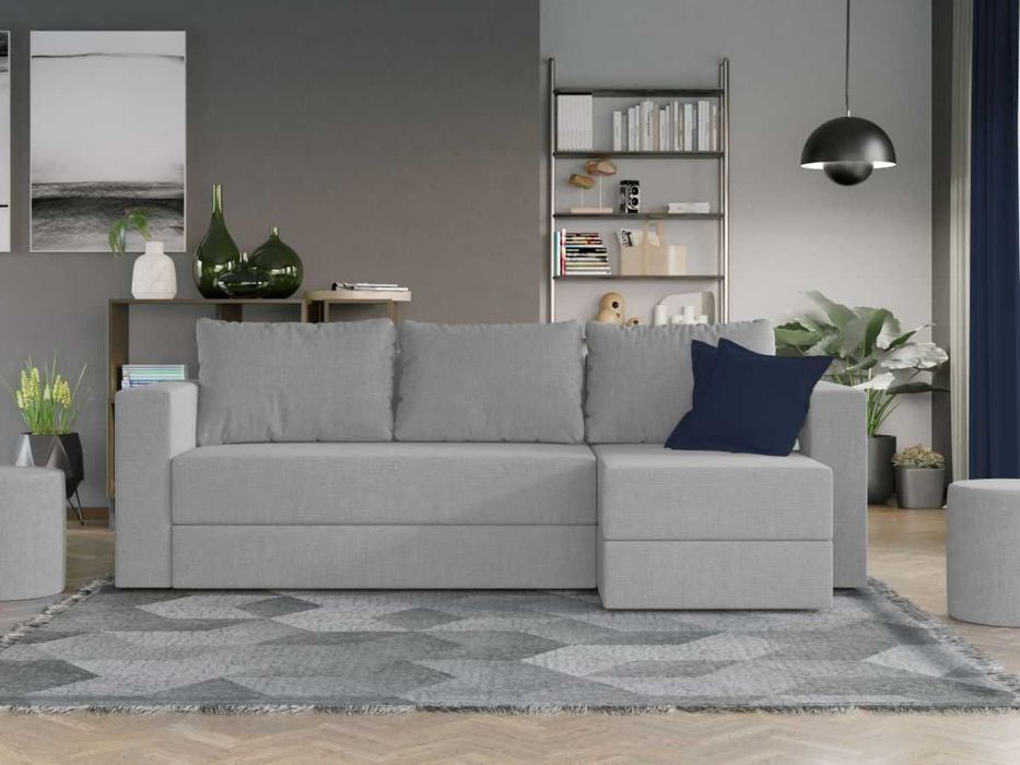 Coltar extensibil cu lada Alfa gri deschis