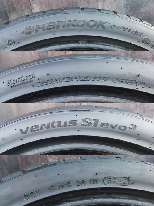 2бр. летни гуми 255/35/19 Hankook Ventus S 1, Evo3